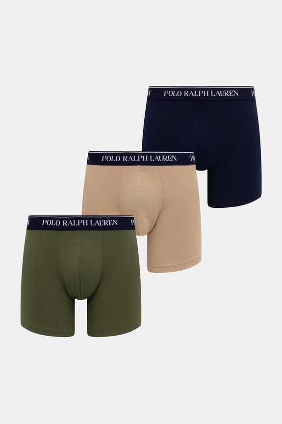 Polo Ralph Lauren boxeri pentru bărbați din bumbac cu elastan pachet de 3 boxeri bej 714830300