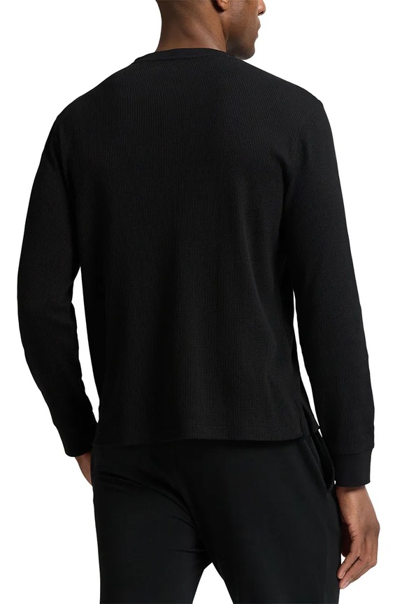 Μακρυμάνικη μπλούζα πιτζάμας Polo Ralph Lauren 714950609 μαύρο AW25