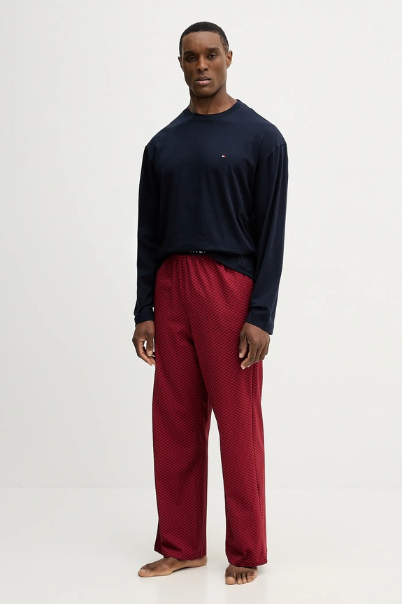 Πιτζάμα Tommy Hilfiger εμπριμέ σκούρο μπλε UM0UM03698