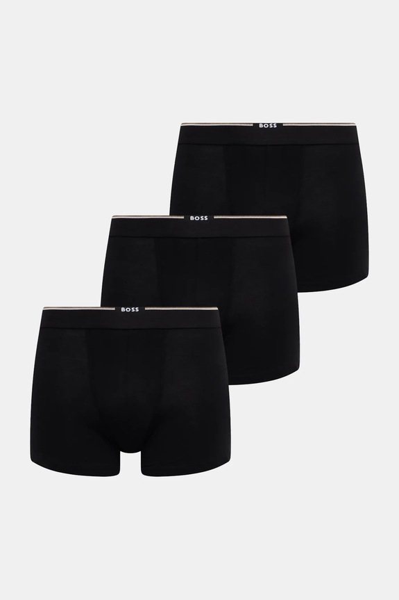 Bokserice BOSS BoxerBr 3P Bamboo 3-pack bez uzorka crna 50534503