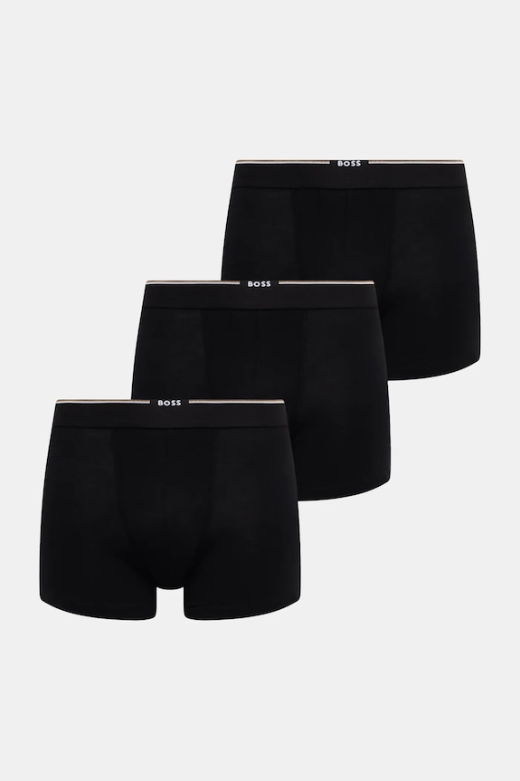 Bokserice BOSS BoxerBr 3P Bamboo 3-pack bez uzorka crna 50534503