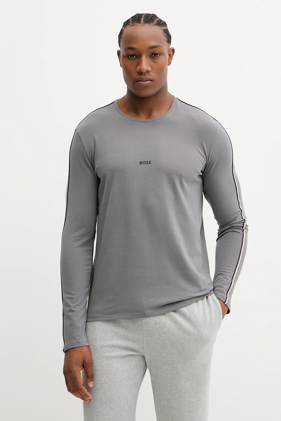BOSS longsleeve lounge Unique LS-Shirt imprimeu gri 50550484