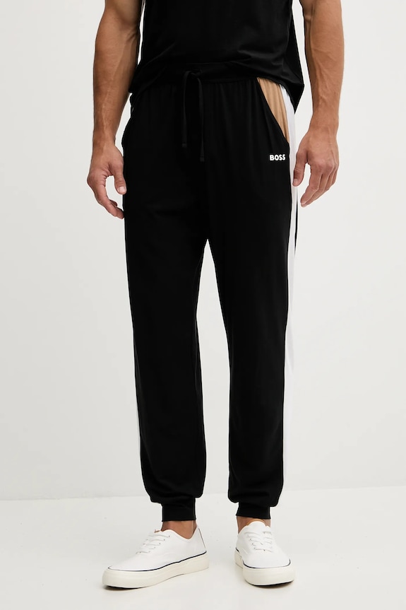 BOSS pantaloni de lounge Balance Pants tricotaj negru 50550492