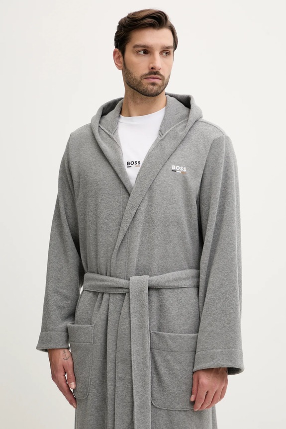 Župan BOSS Terry Robe 50550685 sivá AW25