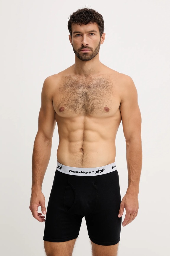 Abbigliamento Twojeys boxer in cotone pacco da 2 226519004 nero