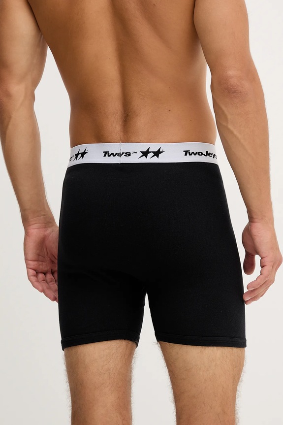 Twojeys boxer in cotone pacco da 2 nero 226519004