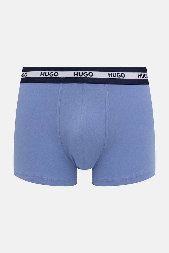 HUGO boxerky pánské s bavlnou TRUNK TR PLANET DES 3-pack 50545668 modrá SS26