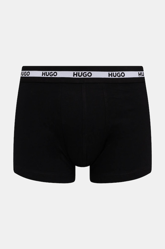 HUGO bokserki męskie z bawełną TRUNK TR PLANET DES 3-pack czarny 50545668