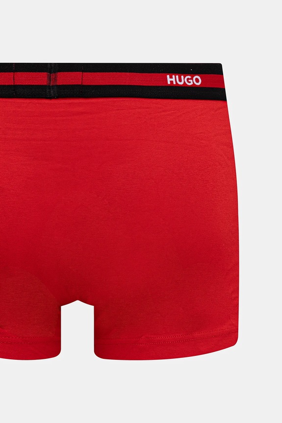 HUGO bokserki męskie z bawełną TRUNK TR PLANET DES 3-pack 50545668 czarny
