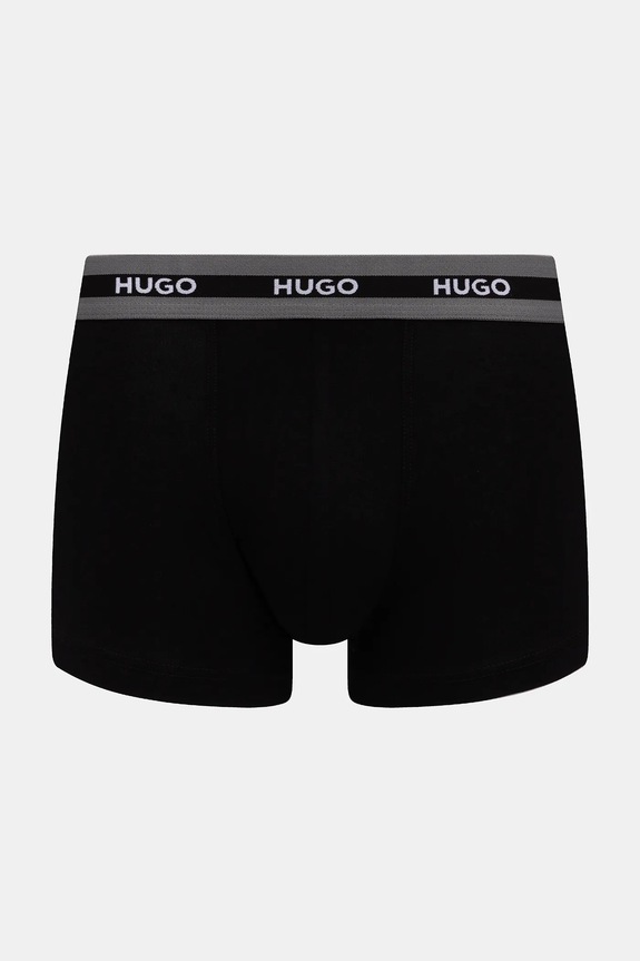 HUGO bokserki męskie z bawełną TRUNK TR PLANET DES 3-pack czarny 50545668