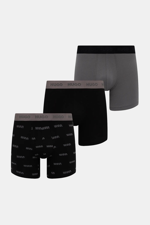 HUGO boxeri 3-pack BOXERBR TRIPLET GIFT boxeri negru 50549177