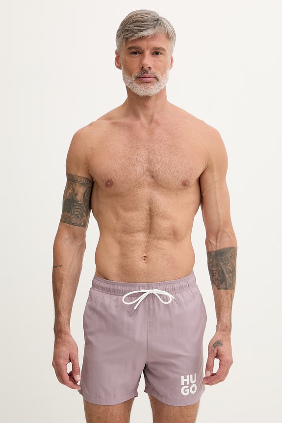 HUGO pantaloni scurți de baie bărbați PAOLO roz 50545464