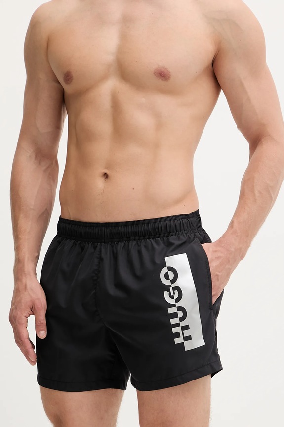 Plavkové šortky HUGO SILVER 50549864 čierna AW25