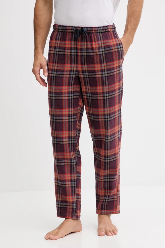Lindbergh pantaloni pijama bumbac fund burgundia 30.997528