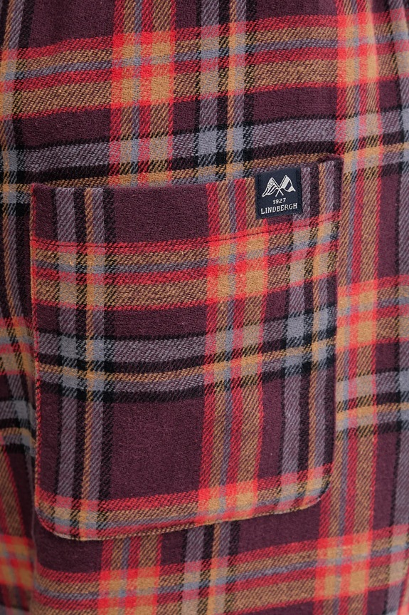 Lindbergh pantaloni pijama bumbac burgundia 30.997528