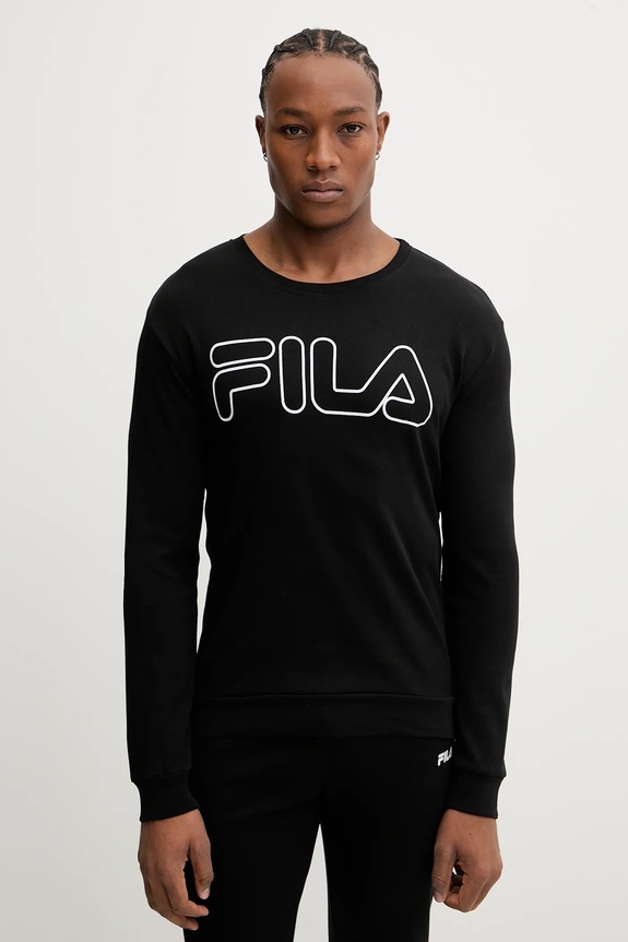 Bavlnené pyžamo Fila FPW1235 čierna AW25