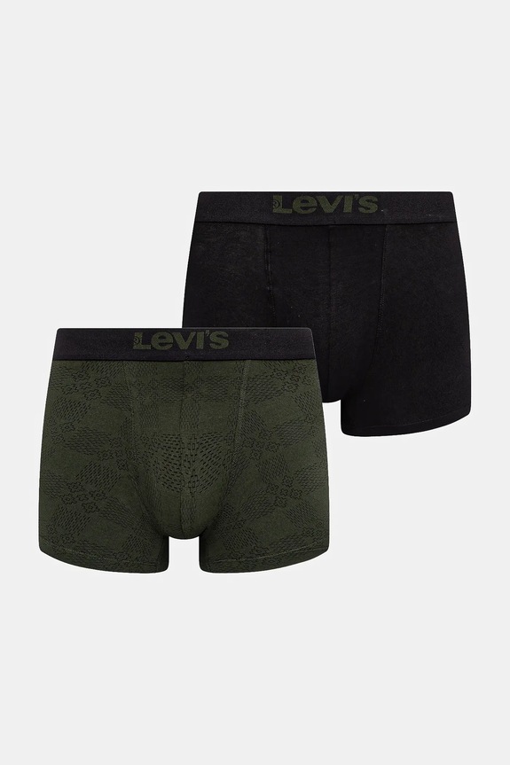 Μποξεράκια Levi's 2-pack εφαρμοστό σορτς μπόξερ πράσινο 37149.1173
