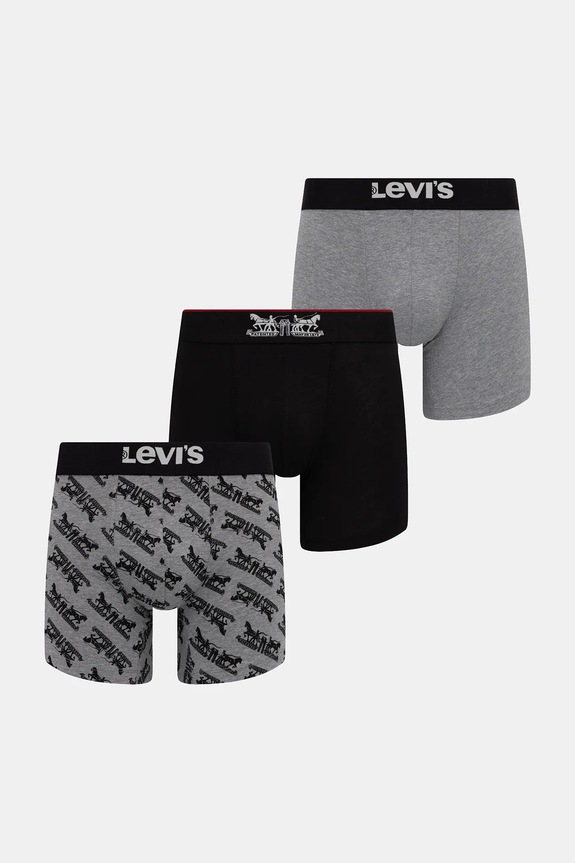 Levi's boxer pacco da 3 stampa all-over nero 37149.1187