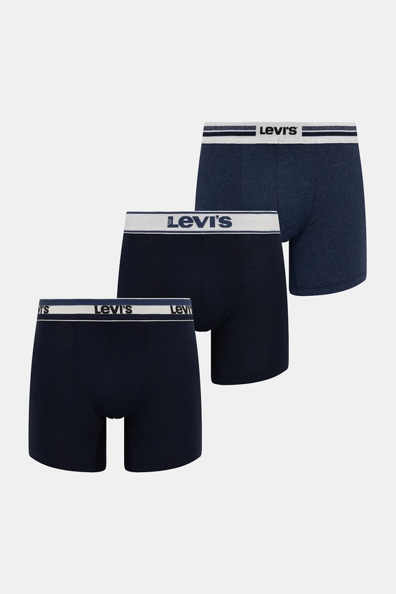 Боксери Levi's 3-pack трикотаж темно-синій 37149.1189