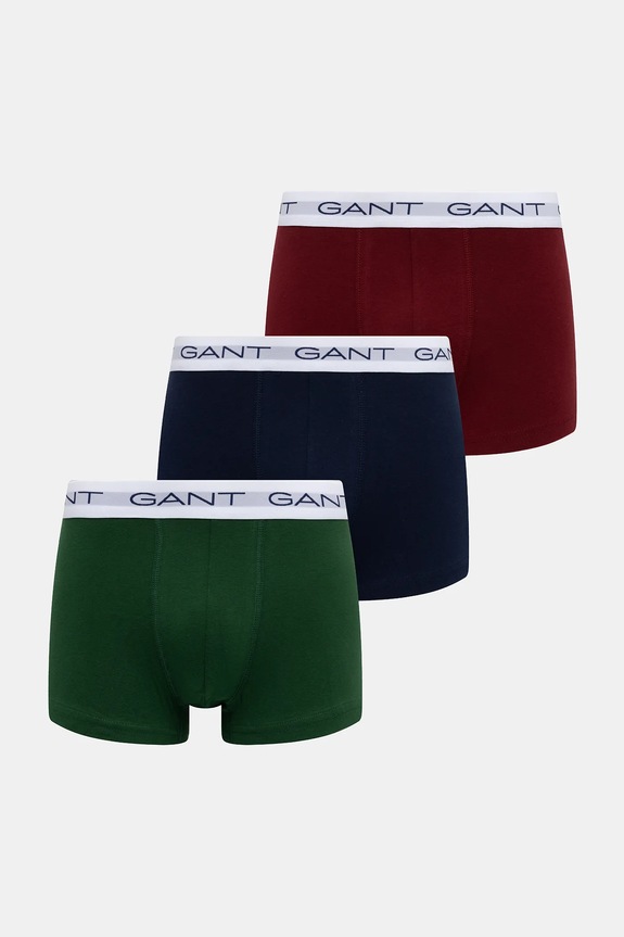 Gant boxer pacco da 3 sovrastampa verde 902533003