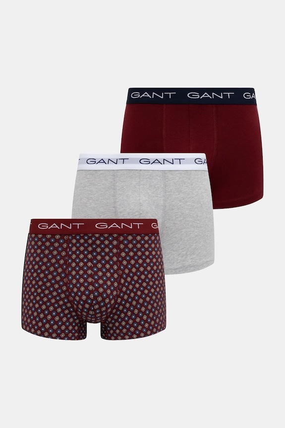 Gant bokserki 3-pack nadruk czerwony 902533053