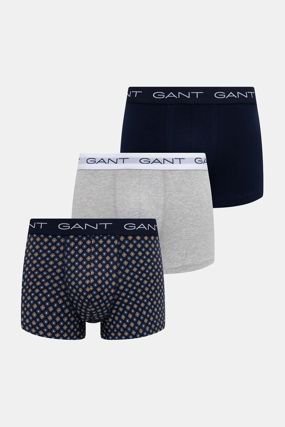 Gant boxeri 3-pack print bleumarin 902533053