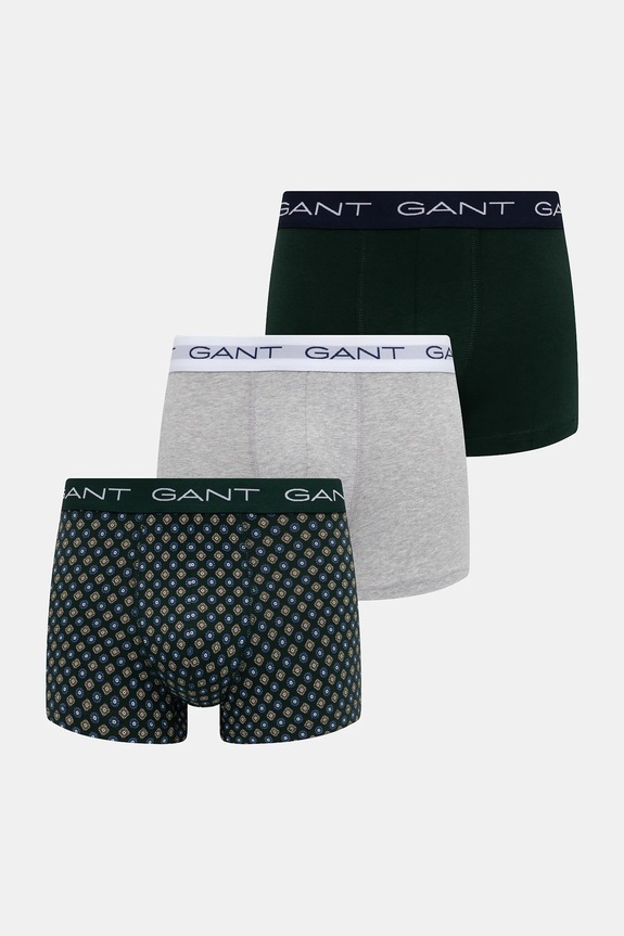 Gant bokserki 3-pack nadruk zielony 902533053