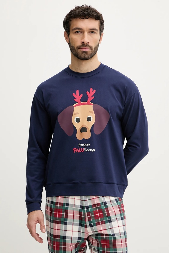 Pyžamo United Colors of Benetton 3DKE4P034 tmavomodrá AW25