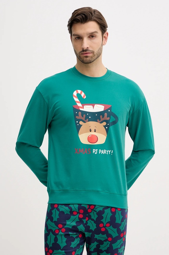 Pyžamo United Colors of Benetton 3DKE4P034 tyrkysová AW25