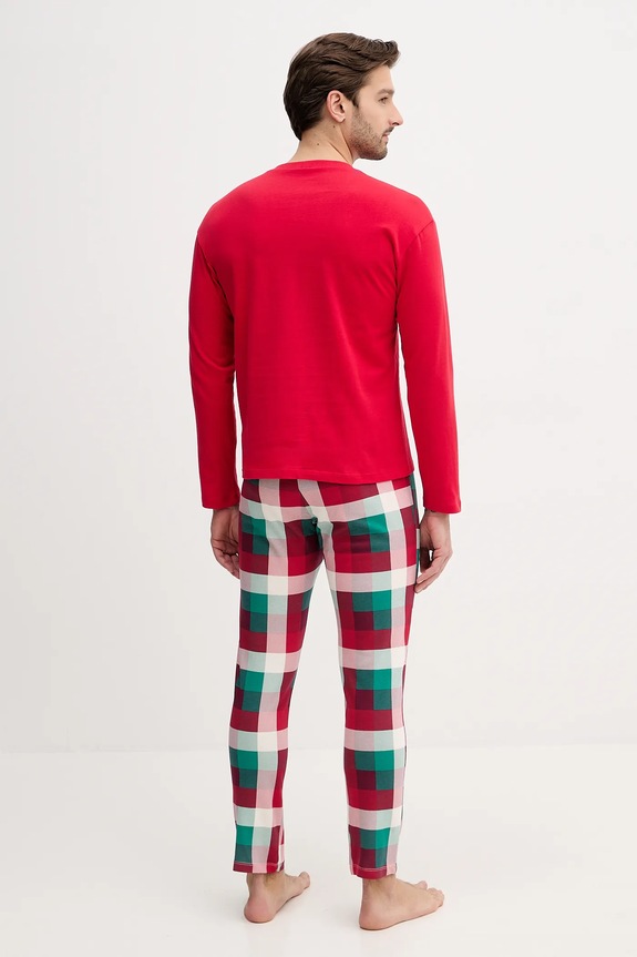 Bavlnené pyžamo United Colors of Benetton červená 3P054P033