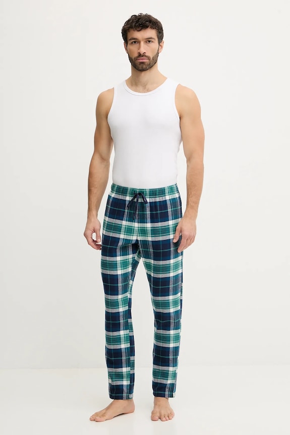 United Colors of Benetton pantaloni pijama bumbac 40EP4F00E bleumarin AW25