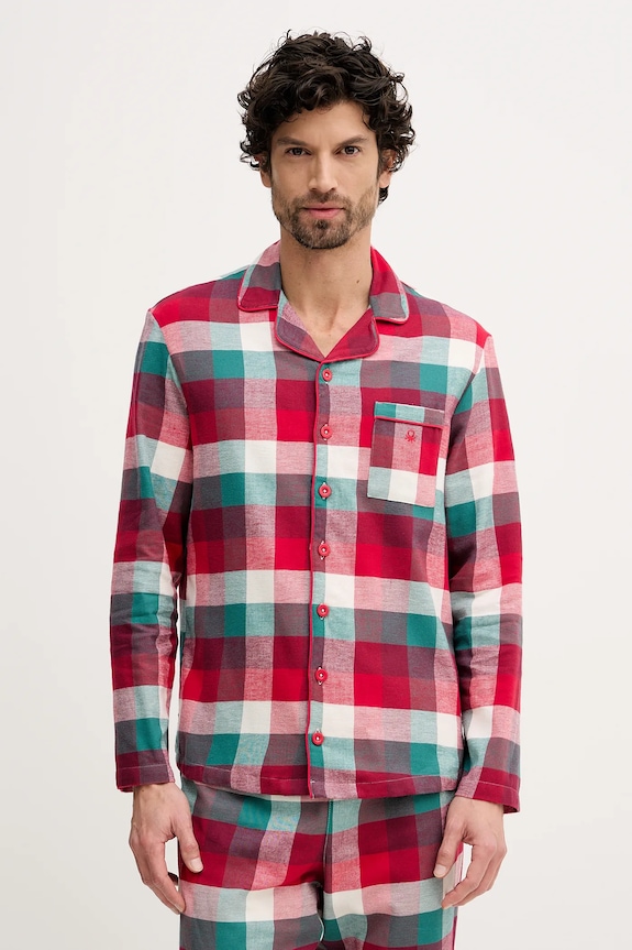 Îmbrăcăminte United Colors of Benetton pijamale de bumbac 40EP4P00C rosu