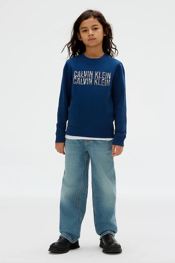 Otroški bombažen pulover Calvin Klein Jeans IB0IB02527.9BYA