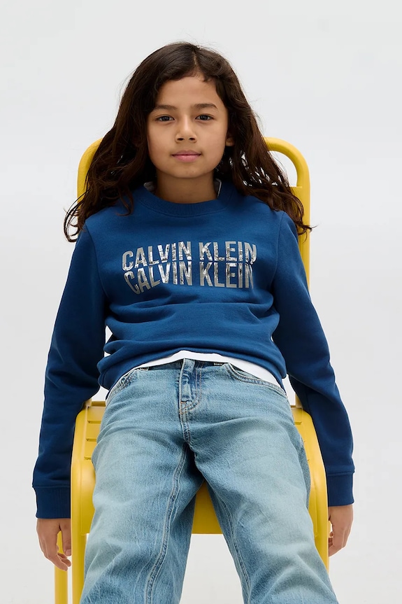 Otroški bombažen pulover Calvin Klein Jeans IB0IB02527.9BYA