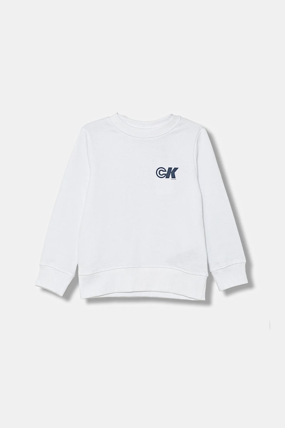Παιδική βαμβακερή μπλούζα Calvin Klein Jeans IB0IB02545.104.116.9BYA λευκό AW25