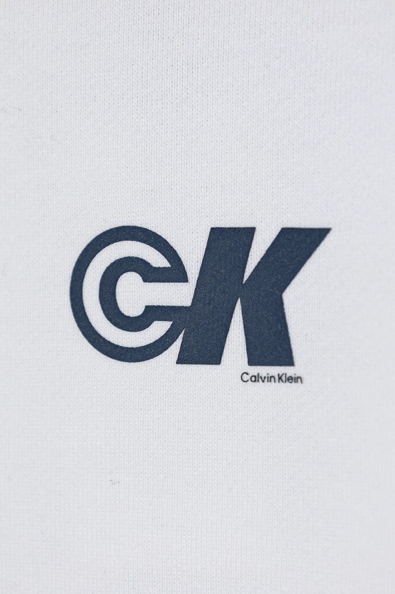 Παιδική βαμβακερή μπλούζα Calvin Klein Jeans λευκό IB0IB02545.104.116.9BYA