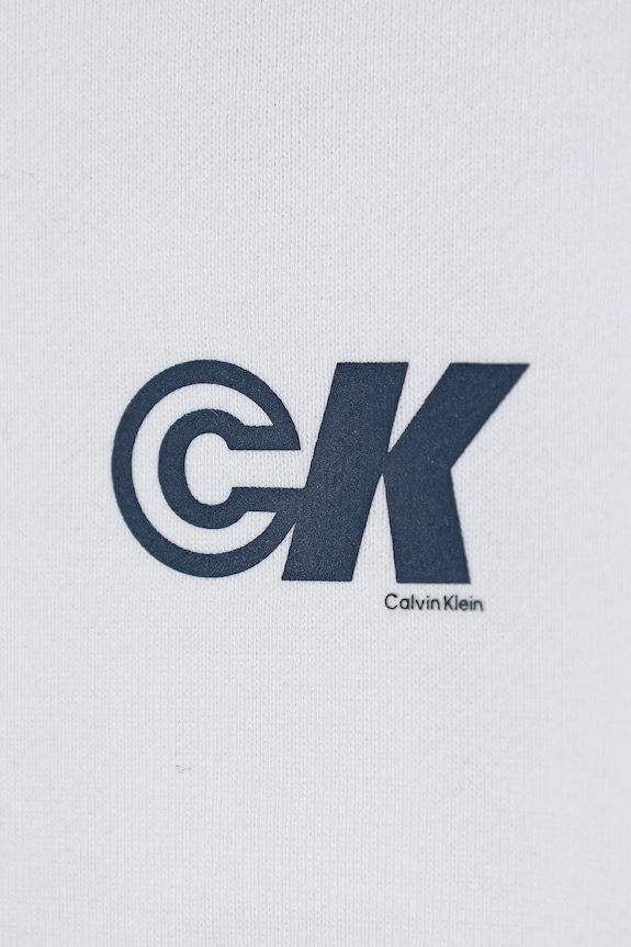 Παιδική βαμβακερή μπλούζα Calvin Klein Jeans λευκό IB0IB02545.104.116.9BYA