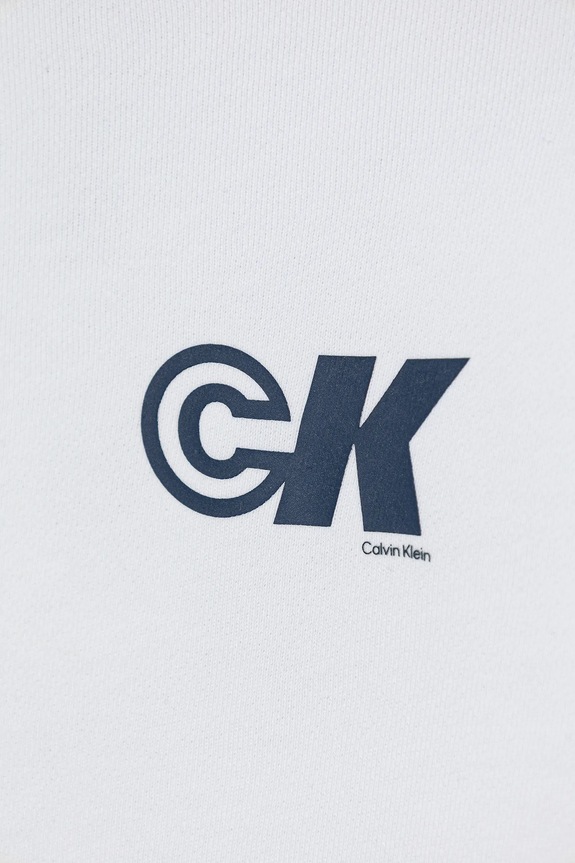 Παιδική βαμβακερή μπλούζα Calvin Klein Jeans λευκό IB0IB02545.128.170.9BYA