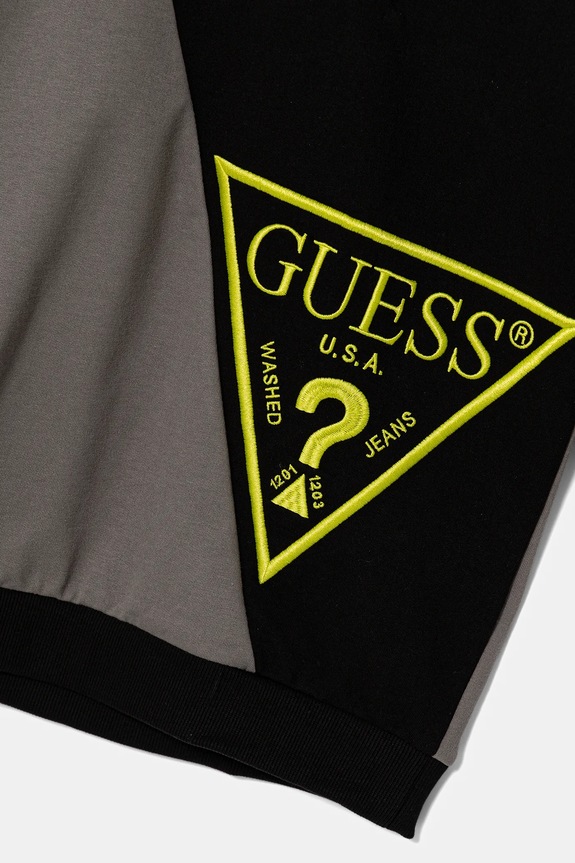 Dječaci Dječja pamučna dukserica Guess L5YQ04.KA6R4.9BYA crna