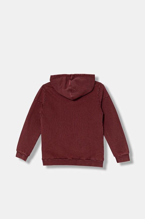 Guess hanorac de bumbac pentru copii L5YQ08.KAX74.9BYA burgundia AW25