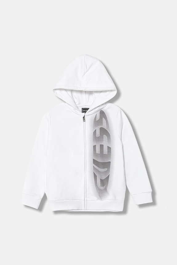 Guess bluza bawełniana dziecięca nadruk biały N5YQ08.KAD74.9BYA