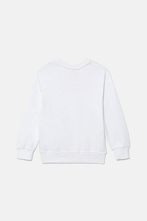 Diesel hanorac de bumbac pentru copii SPATCH OVER SWEAT-SHIRT J02482 alb AW25