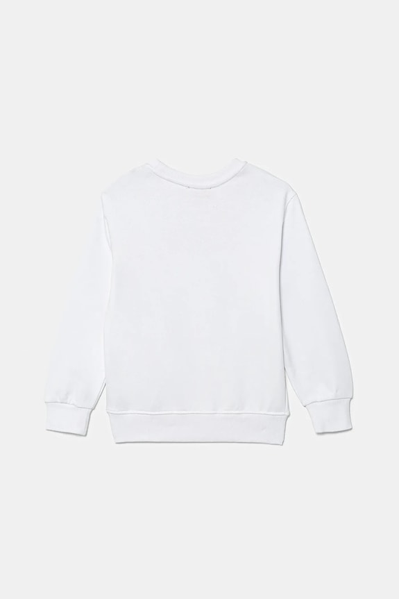Diesel hanorac de bumbac pentru copii SPATCH OVER SWEAT-SHIRT J02482 alb AW25
