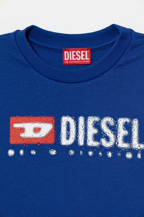 Chlapec Detská bavlnená mikina Diesel SDROPS OVER SWEAT-SHIRT J02483 modrá