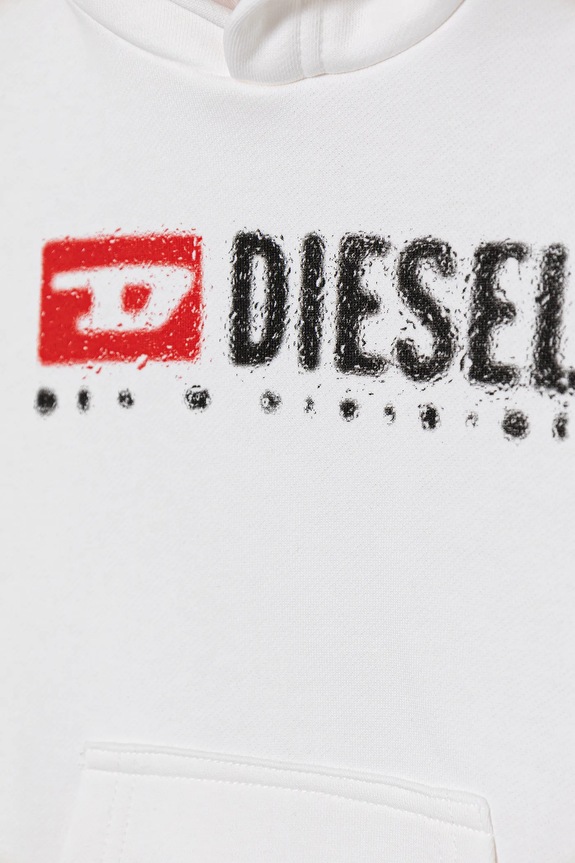 Dečki Otroški pulover Diesel SDROPSHOOD OVER SWEAT-SHIRT J02485 bela