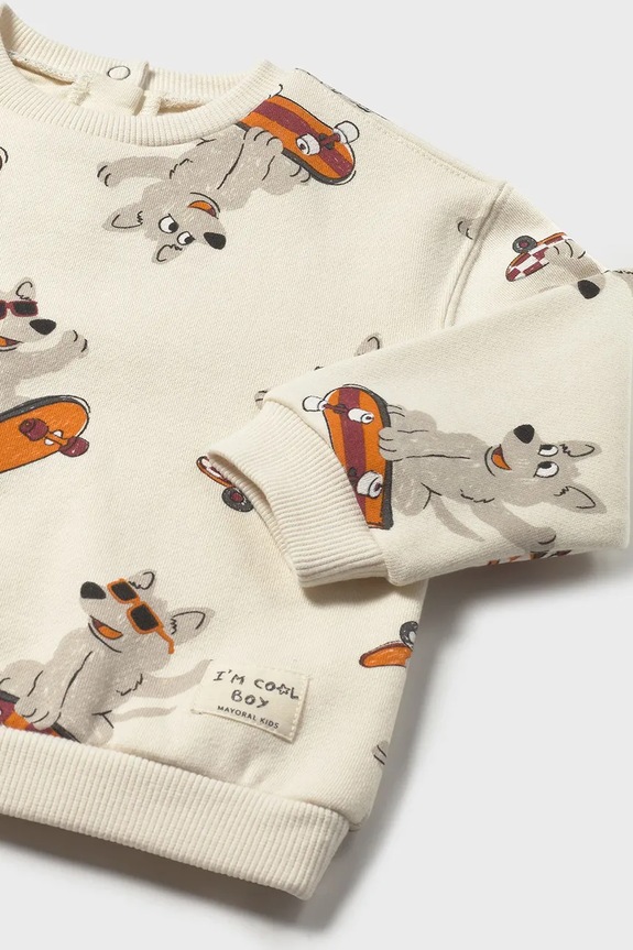 Mayoral bluza dziecięca beżowy 2417.3E.Baby.9BYA