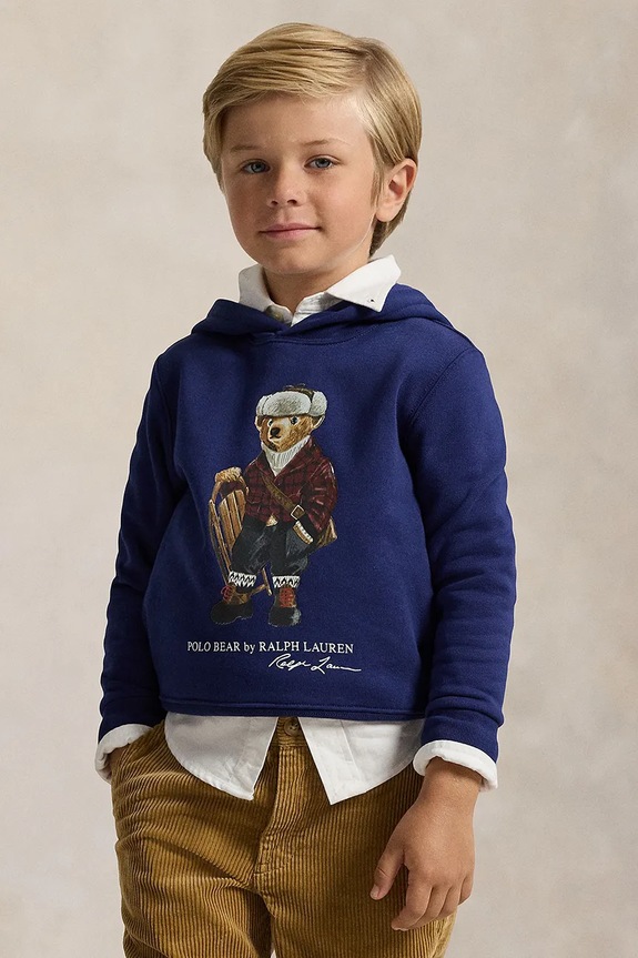 Detská mikina Polo Ralph Lauren bavlna fialová 322981262001
