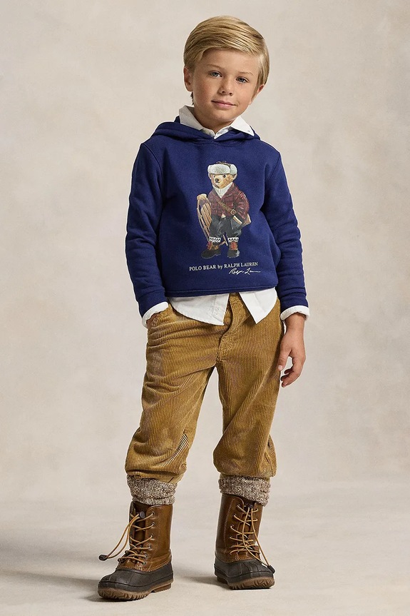 Detská mikina Polo Ralph Lauren fialová 322981262001