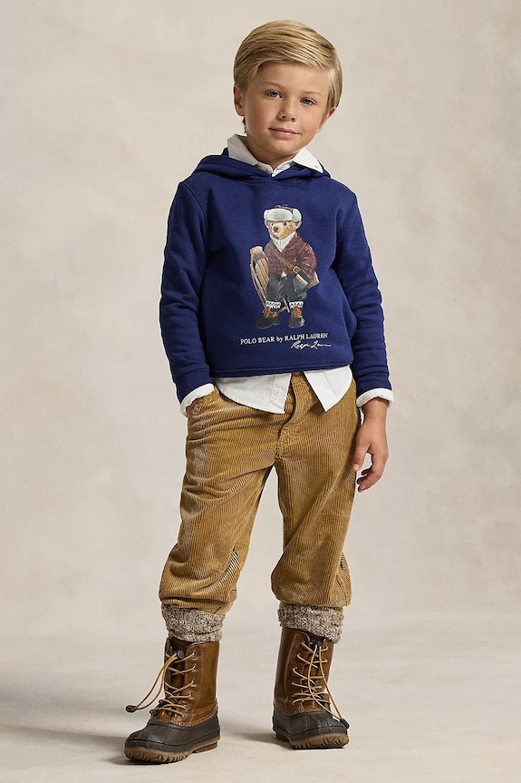 Detská mikina Polo Ralph Lauren fialová 322981262001