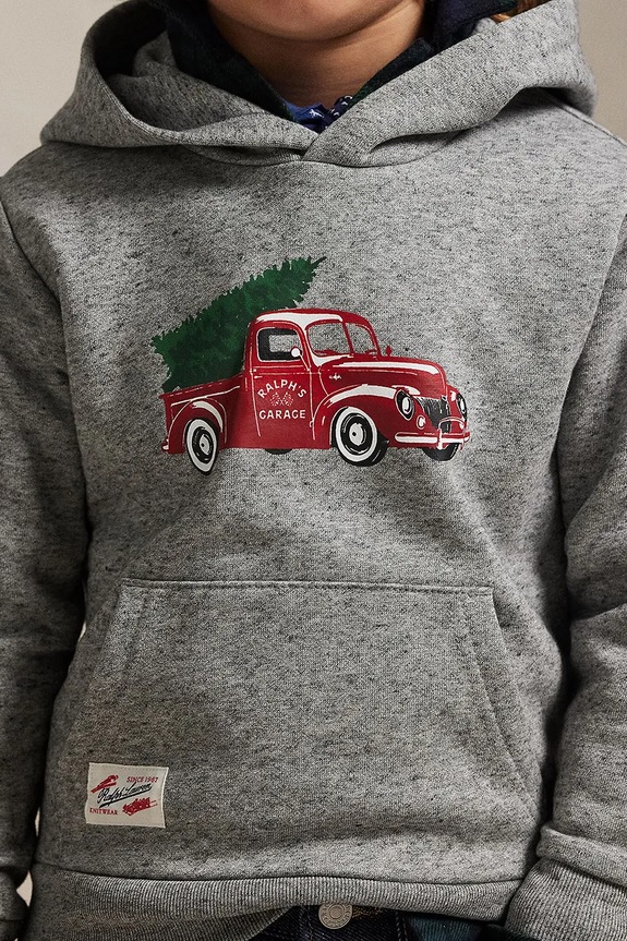 Παιδική μπλούζα από βαμβάκι Polo Ralph Lauren 322981325001 γκρί